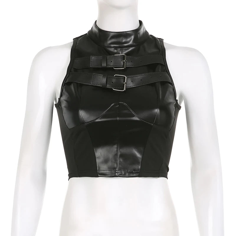 Techno Leder Crop