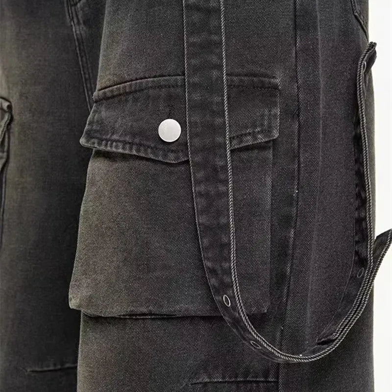 Baggy Cargo Jeans Schwarz